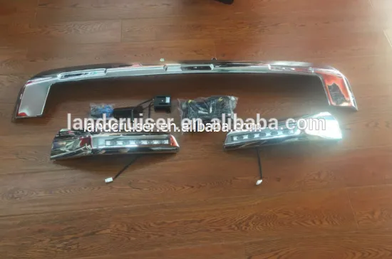 front bumper lip with led for 2016 prado , 2016 fj150 middle east design body kit