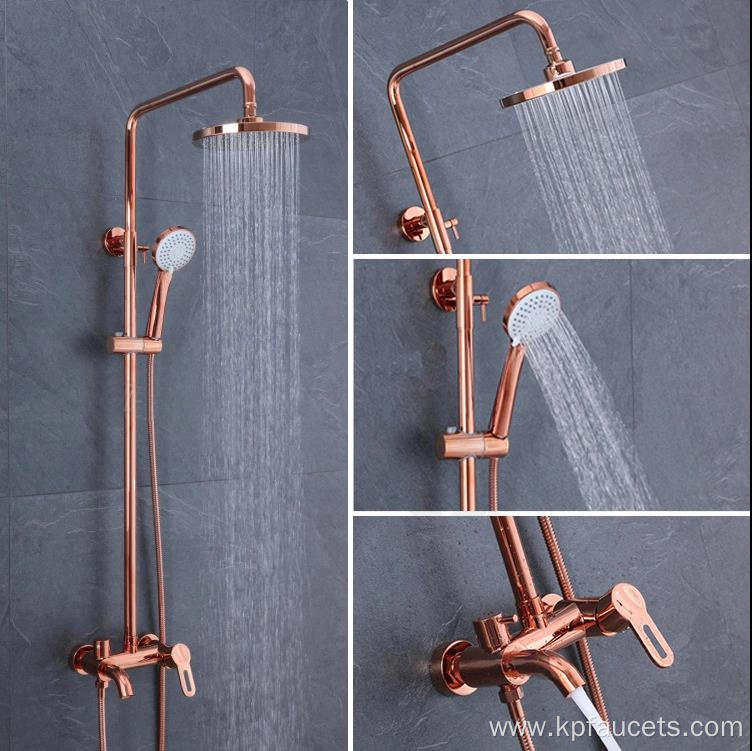 Reliably Sealing Perfect Quality Shower Set Rose Gold