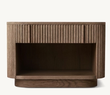 Mulholland moderne Mulholland Solid Oak Wooden Open Dather Tichestand