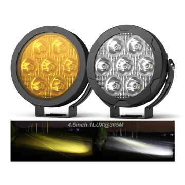 Mini Dual Color Auxiliary Motorcycle LED Light with Strobe Switch
