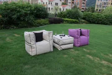 Soft adult armed chair outdoor bean bag sofa