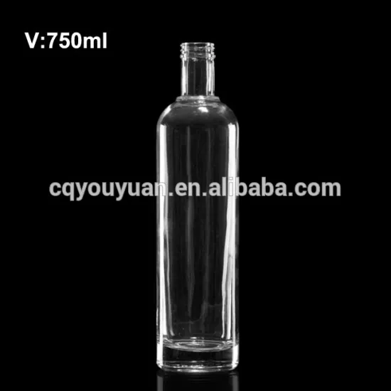 Round Clear Glass Bottle Liquor Limoncello 750 ML Heavy Glass Bottle