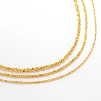 Chain Real Gold Rope Necklace