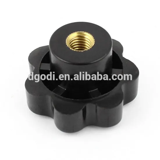 Custom quality internal metal threaded black plastic handle clamping knob