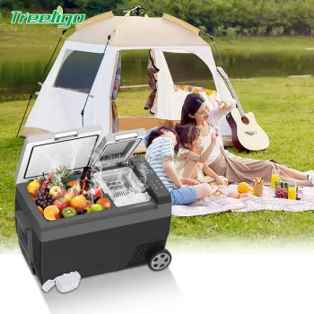 42L Portable Electric Cooler Box Freezer - Car Refrigerator & Mini Fridge with Multiple Functions (12V)