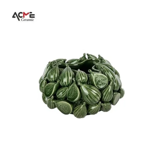 Ceramic 3D Fig and Fruit Vase: A Stylish Addition for Home Decor, Perfect for Ikebana Flowers, Tall Design Suitable for Desktop or Floor, Ideal for Weddings