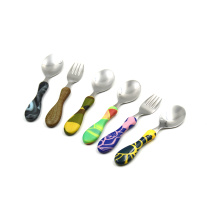 Full Printing ABS Handle Stainless Steel Baby Cutlery