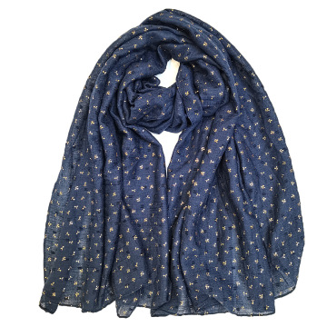 High Quality Digital Printed Sheer Scarf Fabric Polyester Cotton 1250T