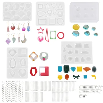 2021 OEM 245pcs DIY Crystal Epoxy Silicone Mold Set for Jewelry Earrings