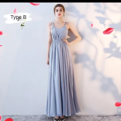 2021 High Quality Sleeveless Spaghetti Strap Chiffon Bridesmaid Dresses