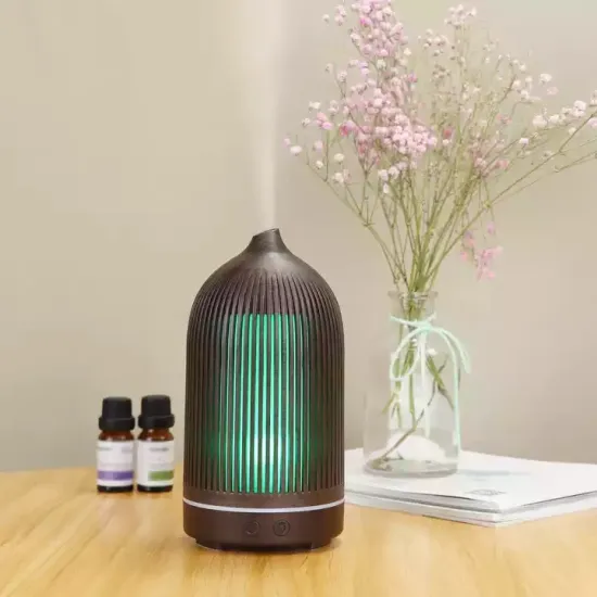 Wholesale Colorful Aromatherapy Ultrasonic Atomization Lamp & USB Humidifier with Wood Grain Design