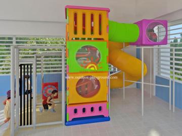 Children's Indoor Playground Tower With Tube For Sale
