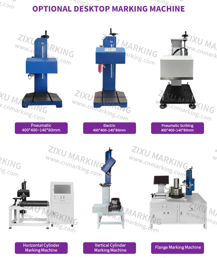 Integrated online pneumatic dot peen marking machine