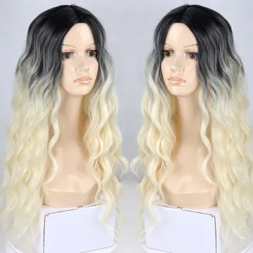 Synthetic Hair Wig Brown Mixed Blonde Long Wavy Synthetic Wave Wig for Women Heat Resistant Colorful Fiber Cosplay Lolita Wigs