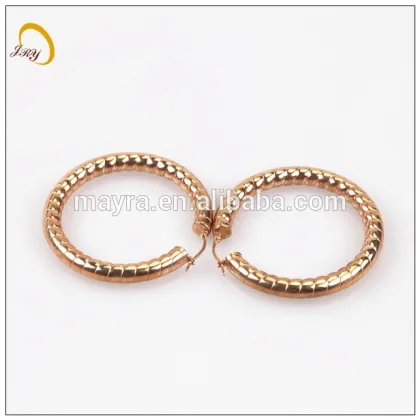 fashion rose gold plating stainless steel jewelry earing indian jewellery