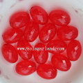 Jelly Acrylic Oval Faceted Beads with Bicone Shape Facets