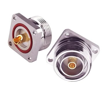 4 Hole Panel Mount Flange RF Connector L29 7/16 DIN Female Jack