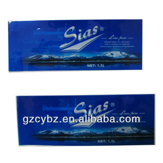 30u customized shrink plastic water bottle labels