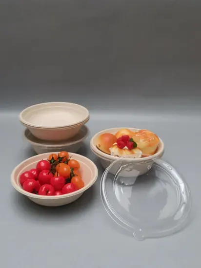 Clear Food Container with Sustainable Bamboo Pulp Design