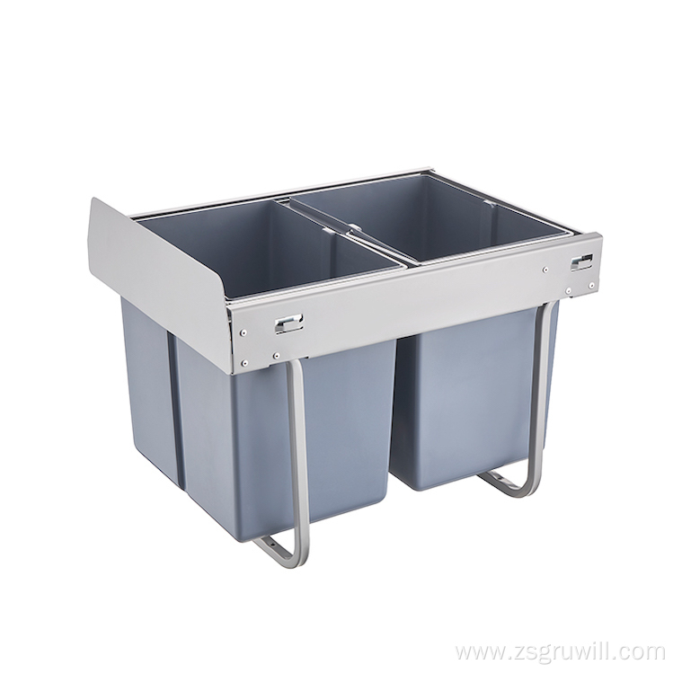 Detachable pull-out undercounter kitchen waste bin