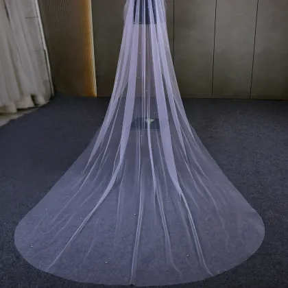 Bride Main Wedding Veil Super Fairy Korean Style Long Tail Embroidery Bridal Veil