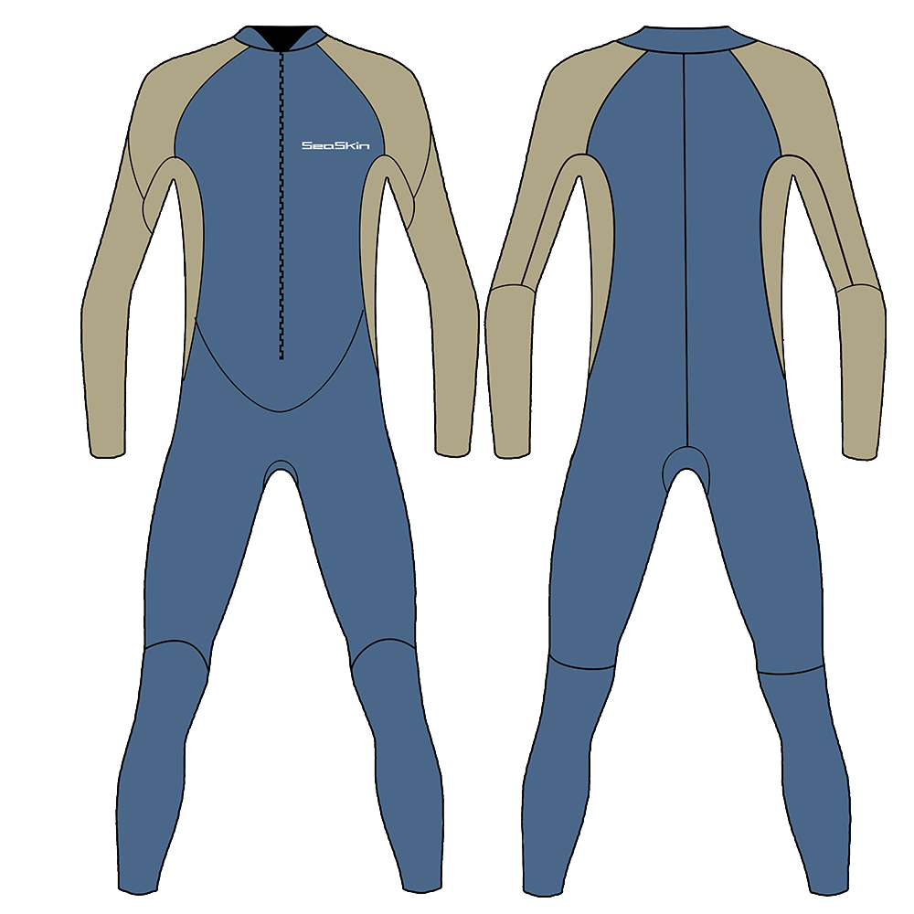 Seaskin 5mm Womens Wetsuit Front Zip Wetsuit Penuh