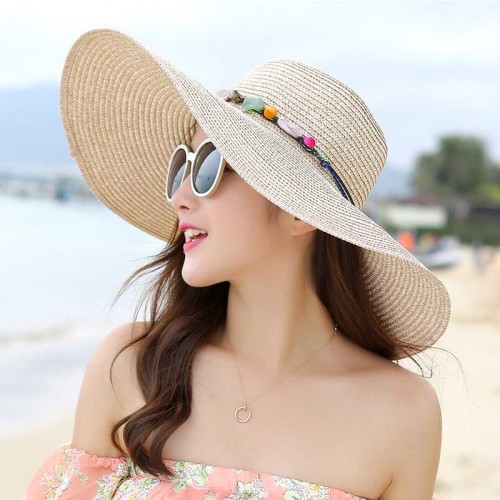 Ladies Sun Hats Straw Hat Beach Sun Hat UPF 50+ Factory