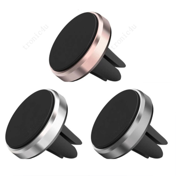 Universal 360 Rotating Metal Car Phone Mount with Magnetic Air Vent Adapter for iPhone and Samsung