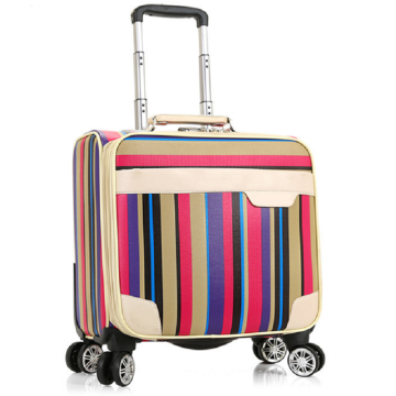 Board airport pu leather suitcase luggage