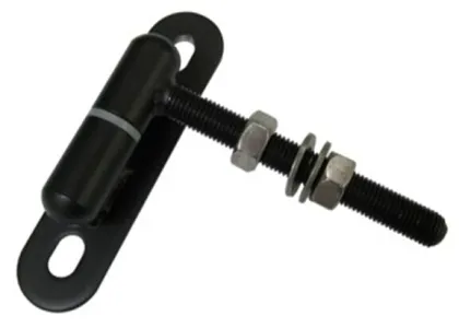 Gate power coated bolt hinge with plate