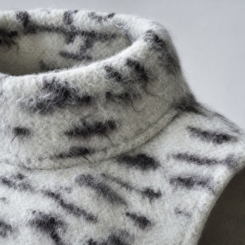 ပရီမီယံ 430GSM သိုးမွှေး Mohair Fleece Tweed Fabric