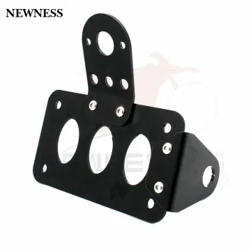 Newness Universal Motorcycle Side Mounted Tail Light Frame License Plate Bracket Retro Metal Motorcycle Accessories for harley