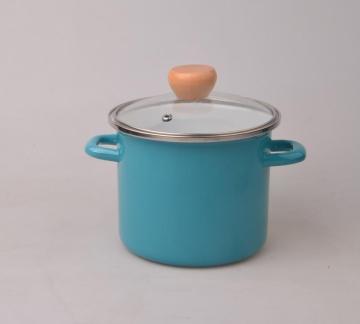 5.5L Kitchenware Enamel Metal Soup Pot Cast Iron Cookware Sets