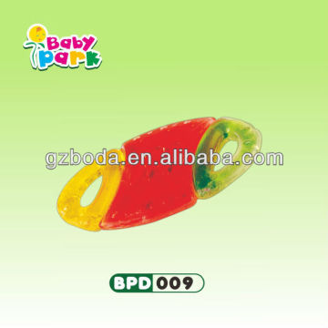 lovely high quality silicone baby water filled teether 2015
