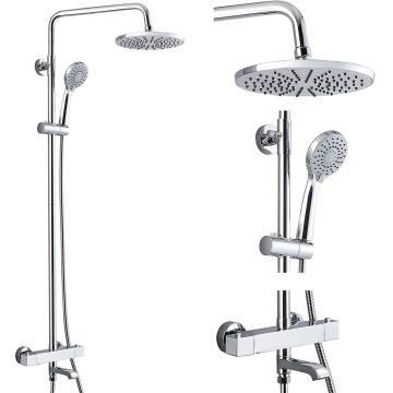 Luxury 3-Function Bathroom Shower System - Chrome Bathtub Mixer Tap