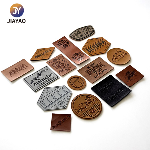 Etiquetas de cuero para jeans para marca.