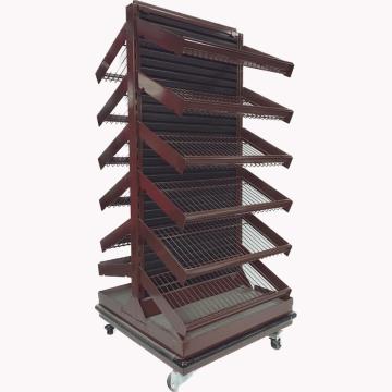 Double Levers Roti Rack Metal Paparan berdiri