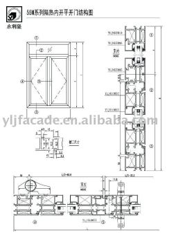aluminum profiles for insulating series 55M