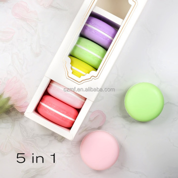Cute Custom Vegan Macaron Lip Balm - Moisturizing Organic Round Lipstick Sunscreen Travel Size