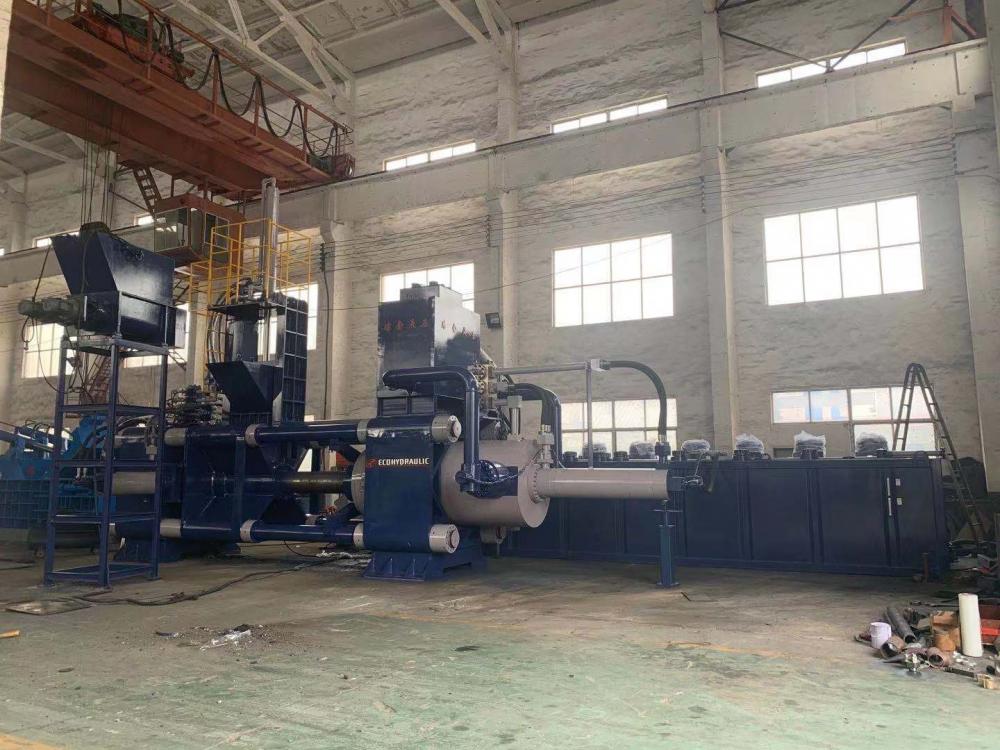 Horizontal Steel Scrap Chips Dust Briquetting Machine