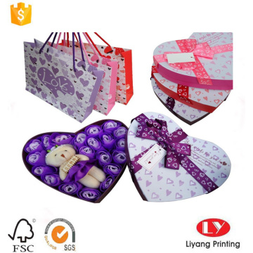 Elegant Heart Shape Flower Gift Packaging Box