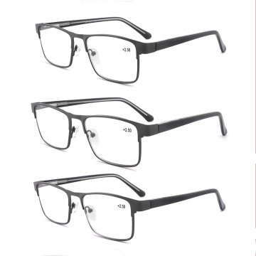 1991 Style Men's Business Reading Glasses: Metal Frame for Hyperopia and Presbyopia, with Prescription Options