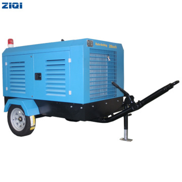 Portable Oil Injected Screw Air Compressor for Sandblasting and Construction Work