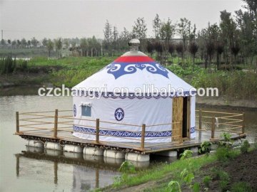 Elegant Wooden Room Winter Mongolian Yurt For Outdoor Viewing/Kids Camping