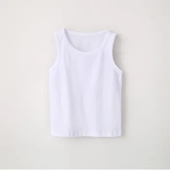 170gsm 100% Cotton Boys Summer Vest Sleeveless Tank Top
