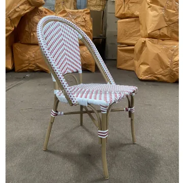 Durable Aluminum Frame Rattan Dining Chair for Outdoor Luxury Garden and Patio