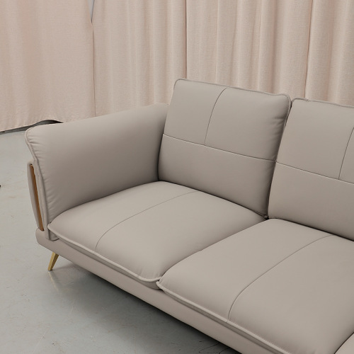 Set Sofa Kulit Minimalis Moden untuk Penerimaan Pejabat