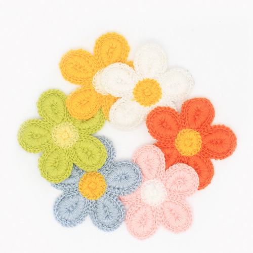 Applique de fleurs de broderie 3D patchs en tissu bricolage enfant