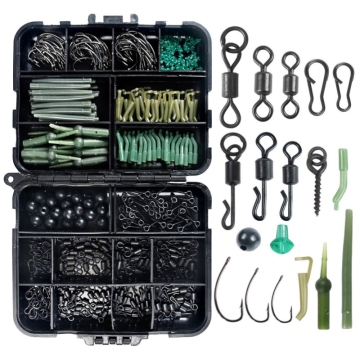 420 PCS Rolling Swivel Hook Beads Carp Fishing Accessory Kit