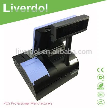Pos System Cashier Machine with 12 inch Touch Monitor